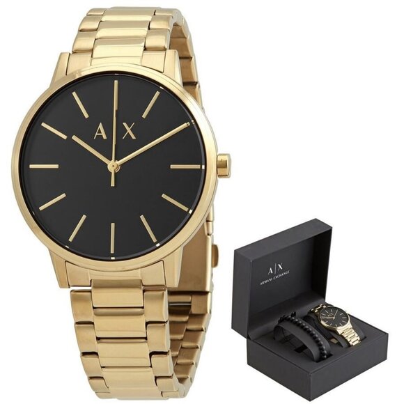 NWT Authentic Armani Exchange Cayde Quartz Black Dial Men's Watch - Picture 1 of 4